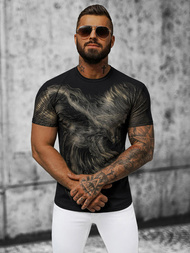 Vīriešu t-krekls melns OZONEE NB/MT3039