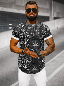 Vīriešu t-krekls melns OZONEE O/P1347