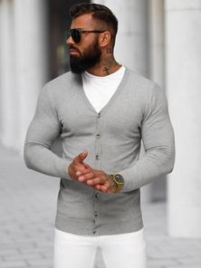 Vīriešu svīteris pelēks OZONEE NB/MM6006/2Z