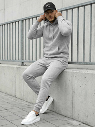 Vīriešu treniņtērps pelēks OZONEE JS/68C10381/2Z