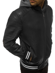 Vīriešu ādas virsjaka melna OZONEE JB/JP1133