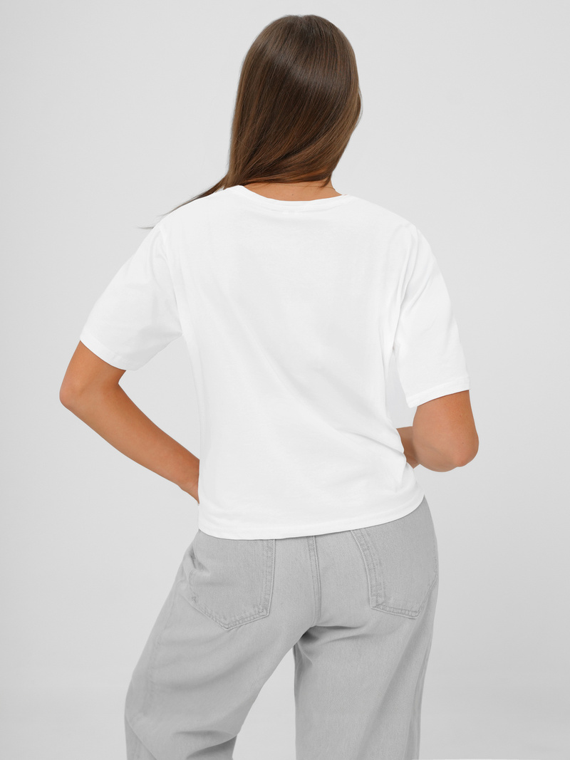 Sieviešu t-krekls balti-debesu zili OZONEE JS/RJ77247