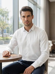 Vīriešu krekls balts OZONEE V/V185Z