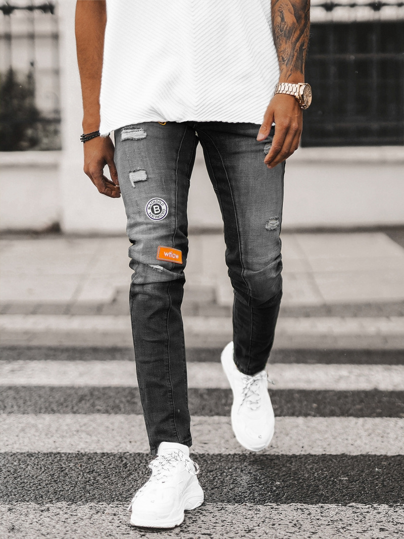 Vīriešu džinsi melni OZONEE NB/MP0047NZ