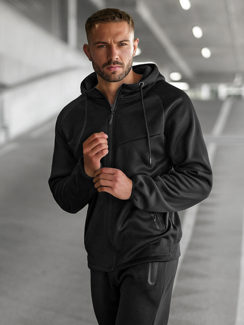 Vīriešu treniņtērps melns OZONEE JS/8C1967/3