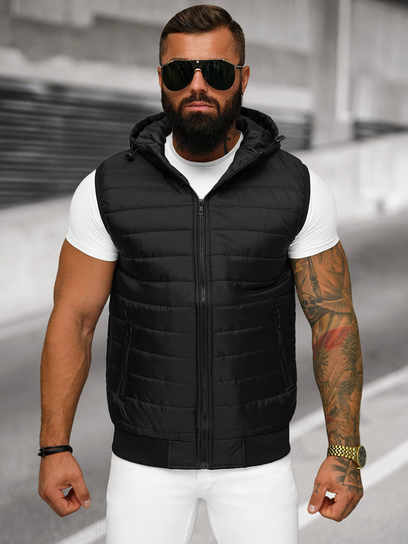 Vīriešu veste melna OZONEE JS/MY88Z