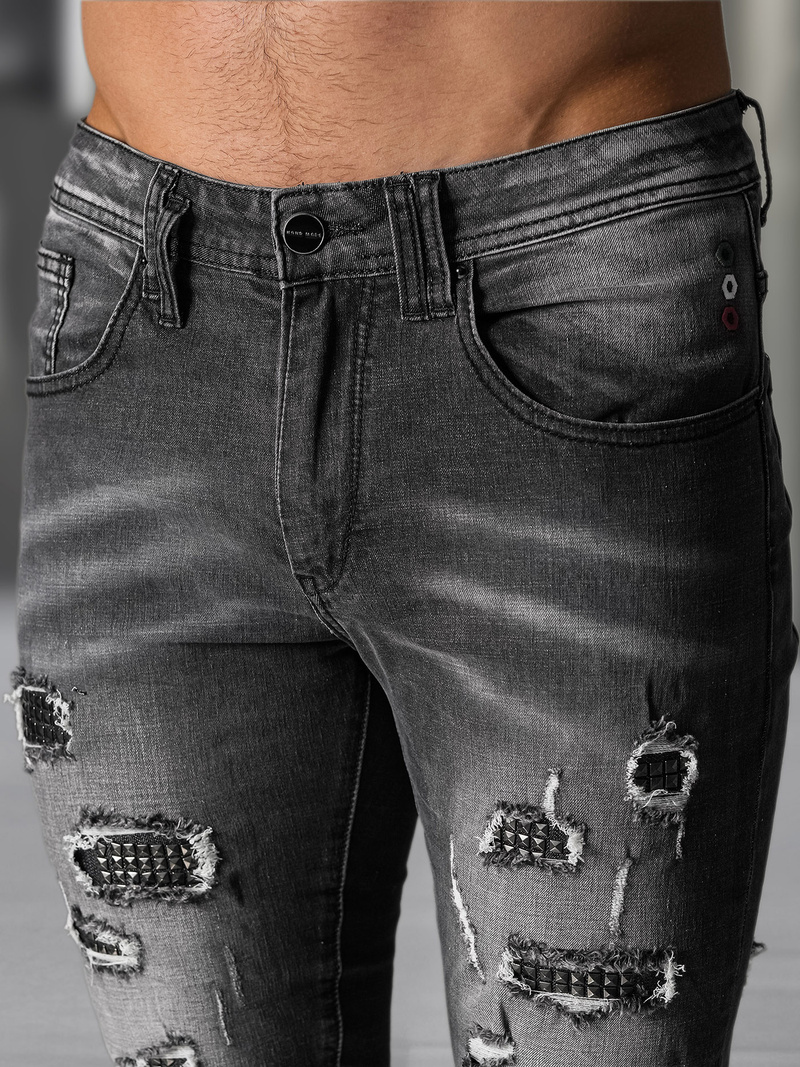 Vīriešu džinsi debesu melni OZONEE NB/MP0152NZ