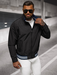 Vīriešu pārejas virsjaka melna OZONEE JS/5M3101/392Z