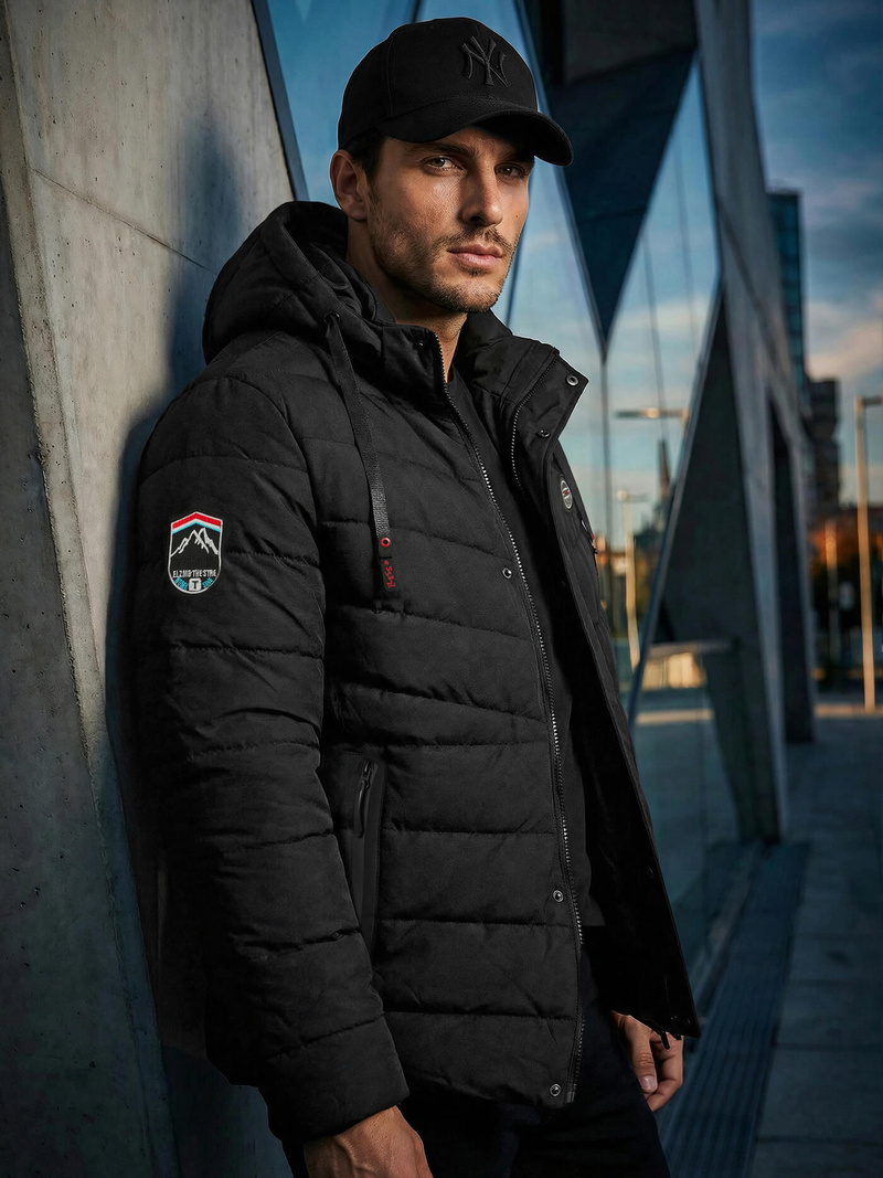 Vīriešu jaka melna OZONEE JS/31M5081/392