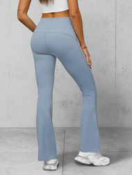 Sieviešu legingi ar platām kājām gaiši debesu zili OZONEE JS/17K588/9