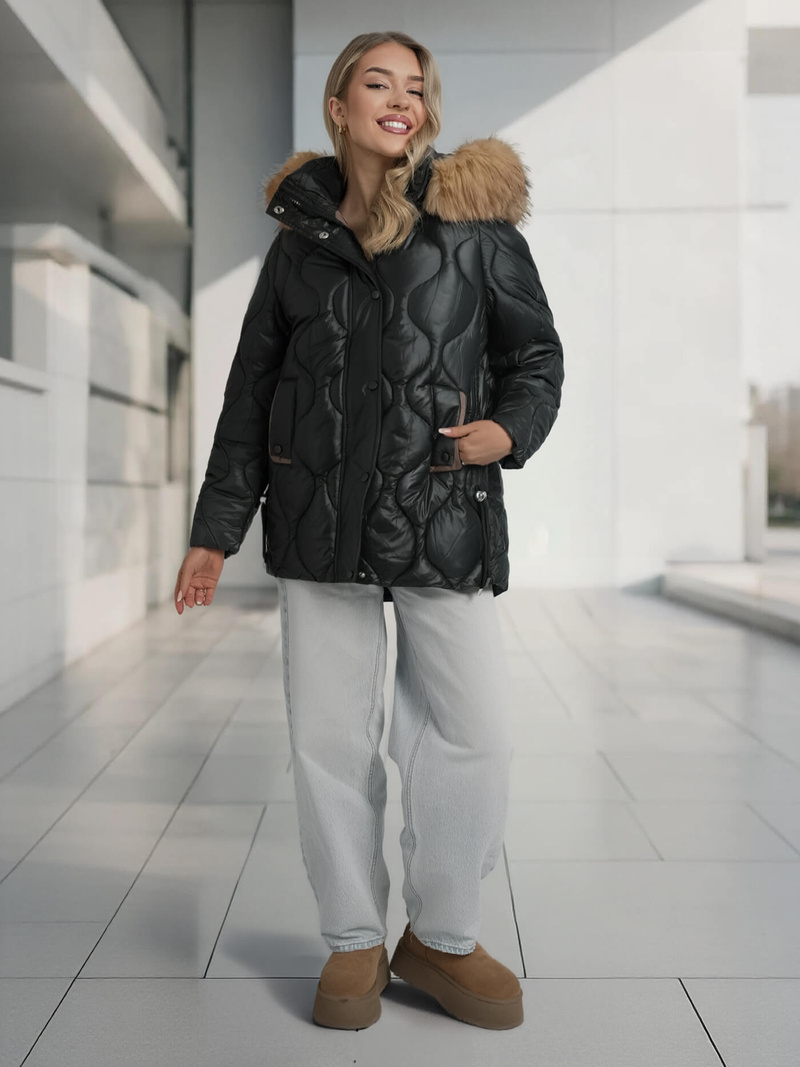 Sieviešu jaka melna OZONEE O/5M3226/392Z