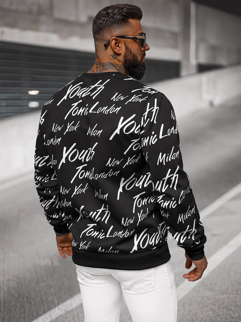 Vīriešu jaka melna OZONEE JS/8B1189/3