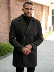 Vīriešu mētelis melns OZONEE JS/11Z8269