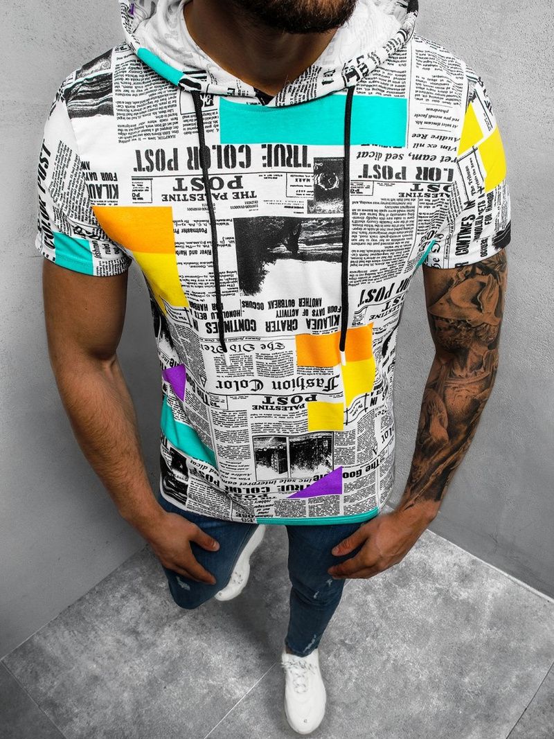 Vīriešu T-krekls krāsains OZONEE O/BL200Z