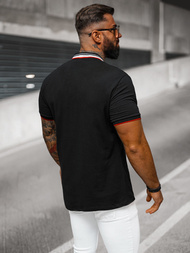 Vīriešu polo krekls melns OZONEE O/DA719