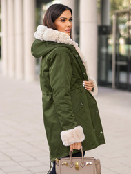 Sieviešu ziemas jaka zaļa OZONEE JS/M763/136Z