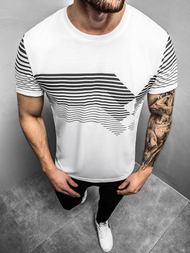 Vīriešu T-krekls balts OZONEE JS/KS2058Z