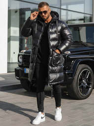 Vīriešu ziemas virsjaka melnā OZONEE O/M3205Z