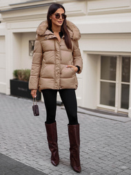 Sieviešu ziemas jaka camel OZONEE JS/5M3256/84