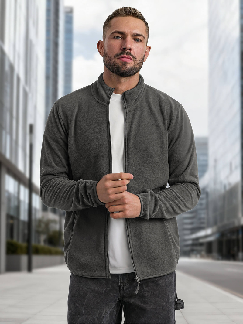 Vīriešu džemperis grafīta OZONEE JS/HH016/5