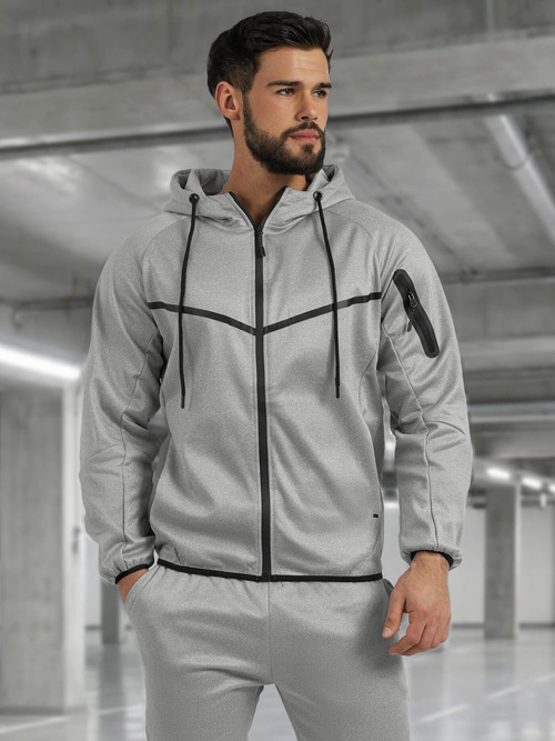 Vīriešu treniņtērps pelēks OZONEE JS/8C1966/2