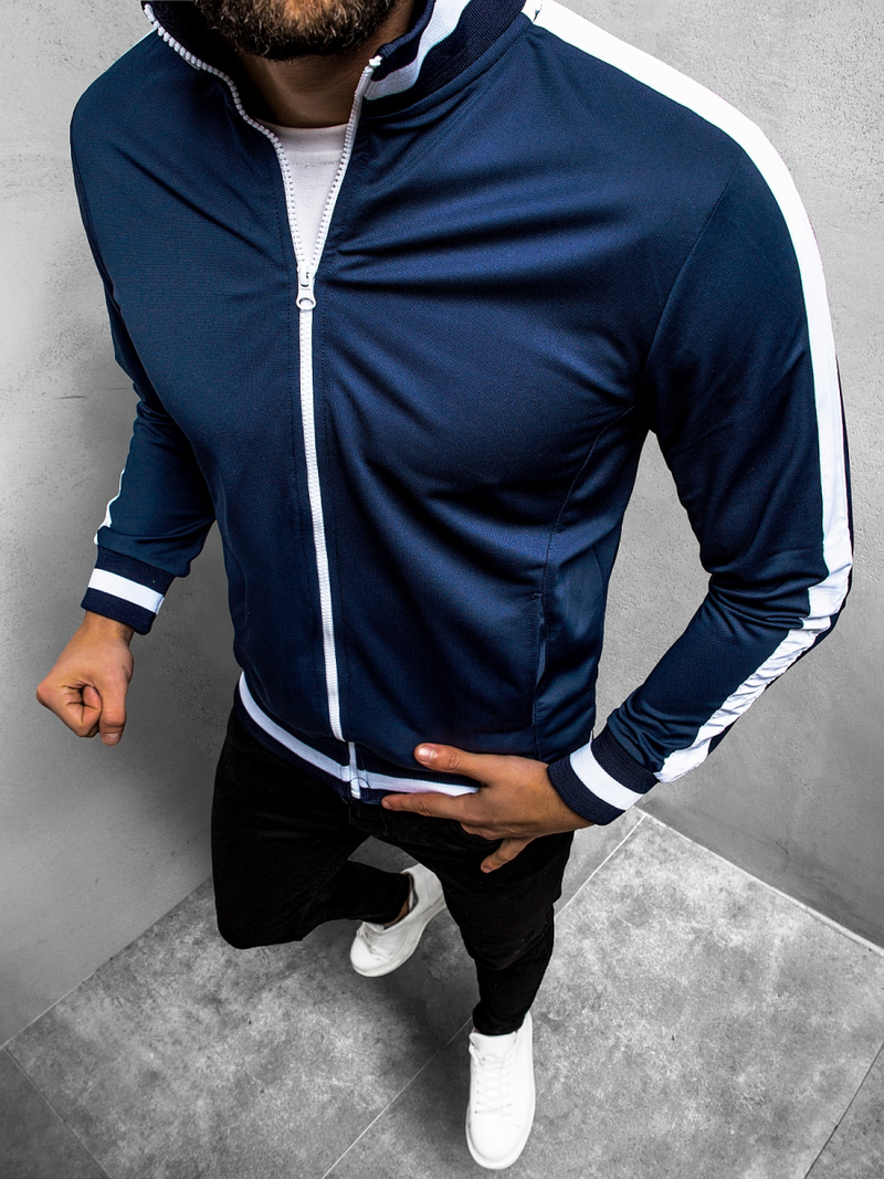 Vīriešu džemperis tumši zils OZONEE O/2126Z