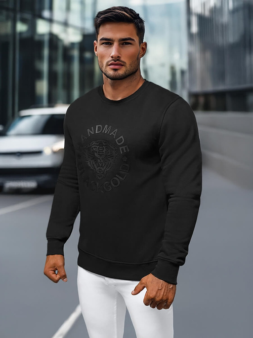 Vīriešu džemperis melns OZONEE NB/MF2008Z