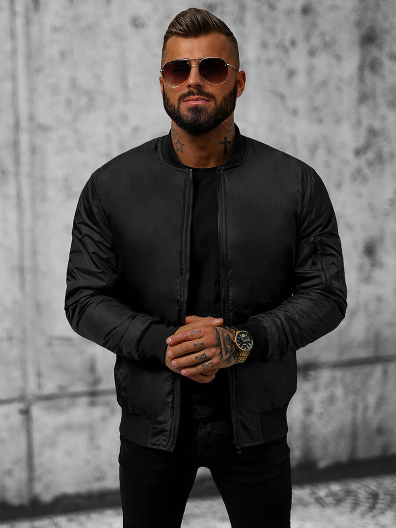 Vīriešu virsjaka melna OZONEE JS/AK95Z