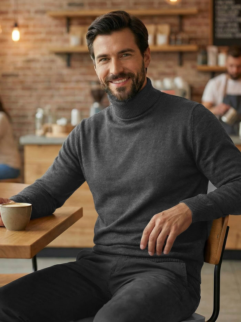 Vīriešu svīteris grafīta OZONEE JS/59B3603/5