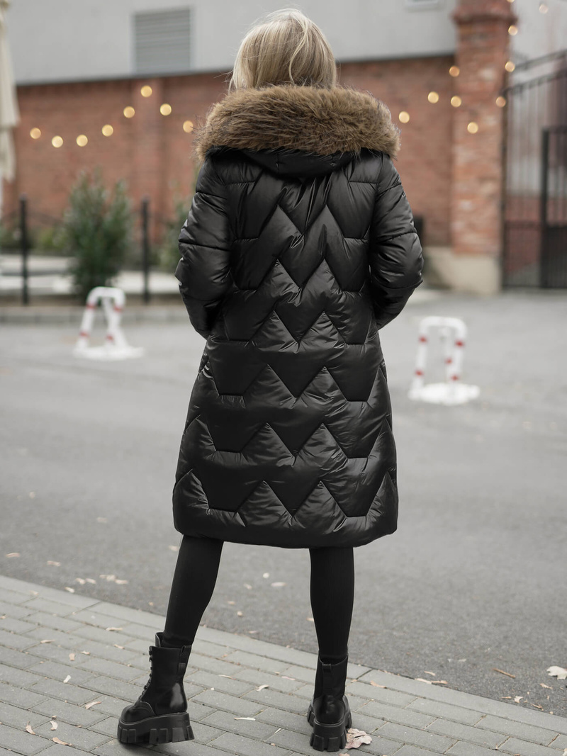 Sieviešu ziemas jaka melna OZONEE O/5M3229/392Z