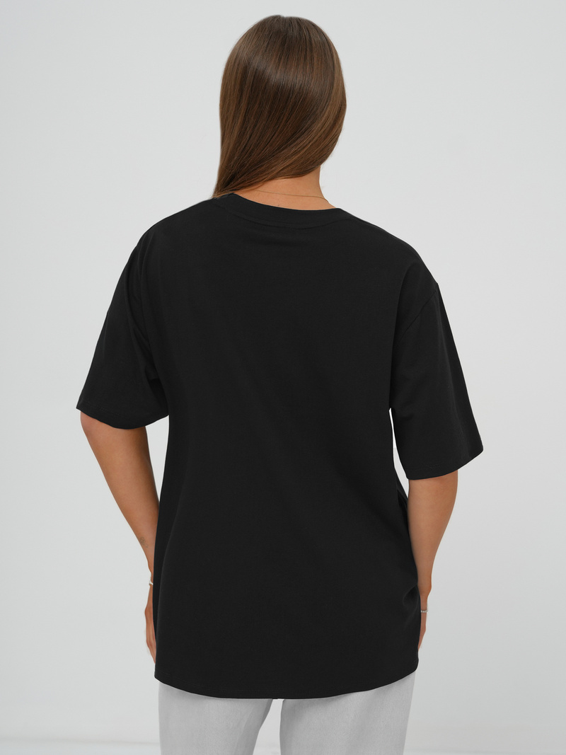 Sieviešu T-krekls Melns OZONEE DJ77423