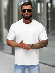 Vīriešu t-krekls balts OZONEE JS/67T1298/1