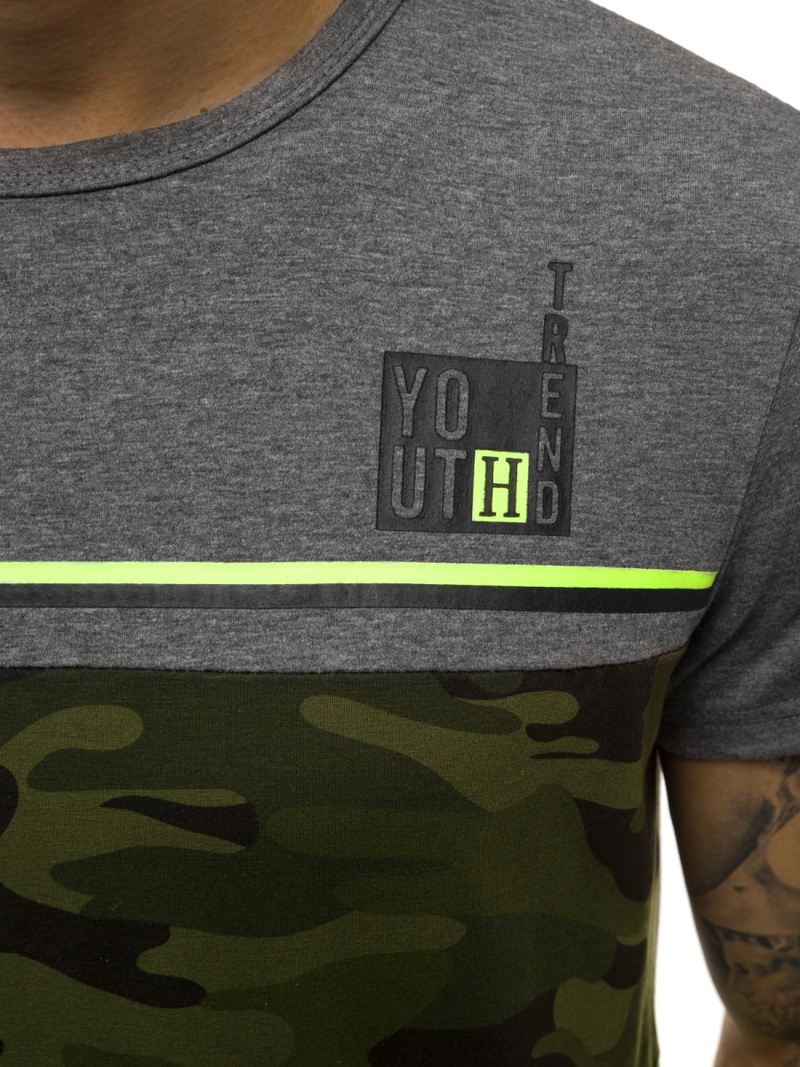 Vīriešu T-krekls grafīta OZONEE JS/SS10979