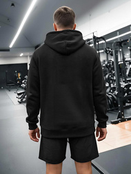 Vīriešu džemperis ar kapuci melna OZONEE JS/8B1736/3