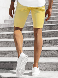 Vīriešu chino šorti gaiši-dzelteni OZONEE JB/JP1142