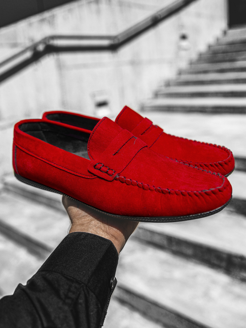 Vīriešu apavi slip on sarkanas T/125