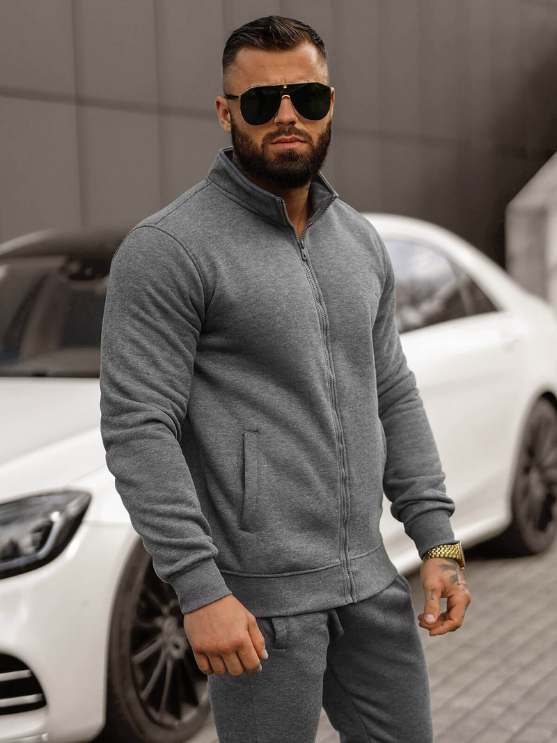 Vīriešu treniņtērps grafīta OZONEE JS/68C10385/5Z