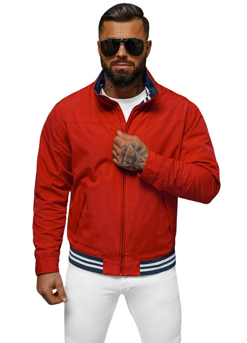 Vīriešu pārejas virsjaka sarkana OZONEE JS/5M3101/270Z