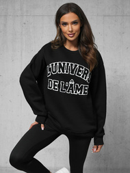 Džemperis melns OZONEE O/SWE23055