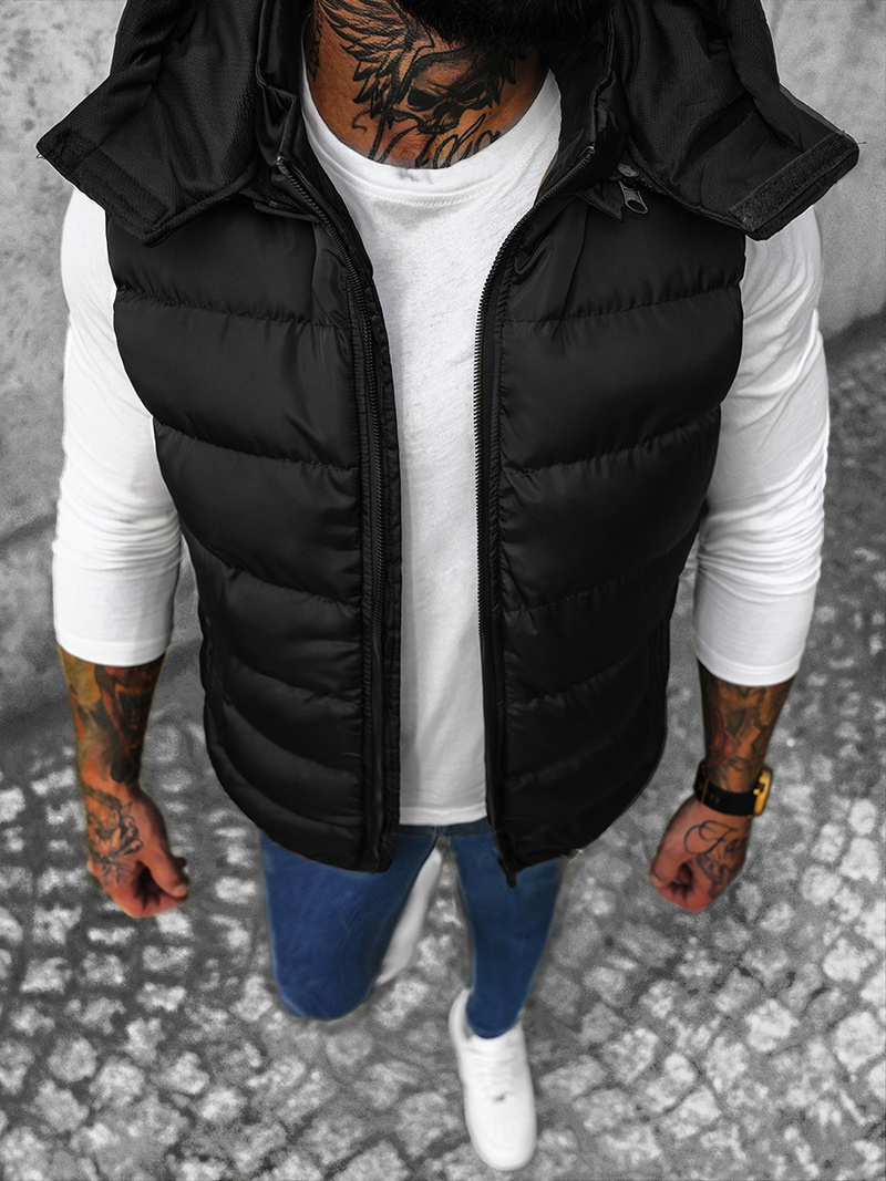 Vīriešu veste melna OZONEE N/7129