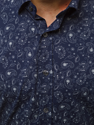 Vīriešu krekls tumši zils OZONEE B/K62Z