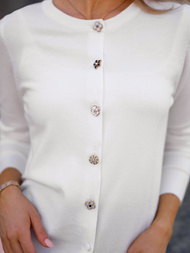 Sieviešu džemperis balts OZONEE JS/53B5210/1