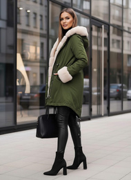 Sieviešu ziemas jaka zaļa OZONEE JS/M763/136Z