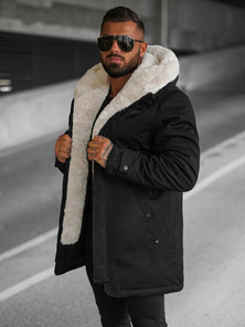Vīriešu parka melna OZONEE JS/22M319/392Z