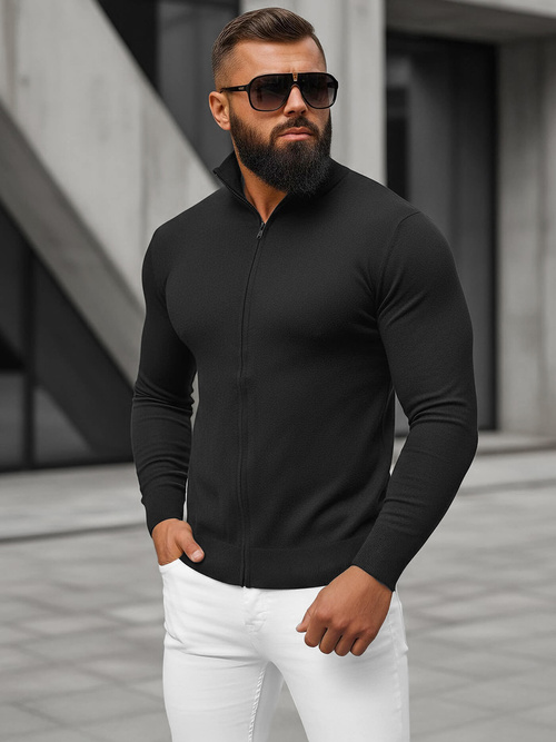 Vīriešu svīteris melns OZONEE NB/MM6004/4Z