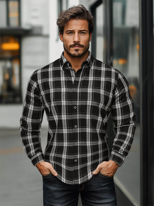 Vīriešu krekls melna OZONEE O/V131