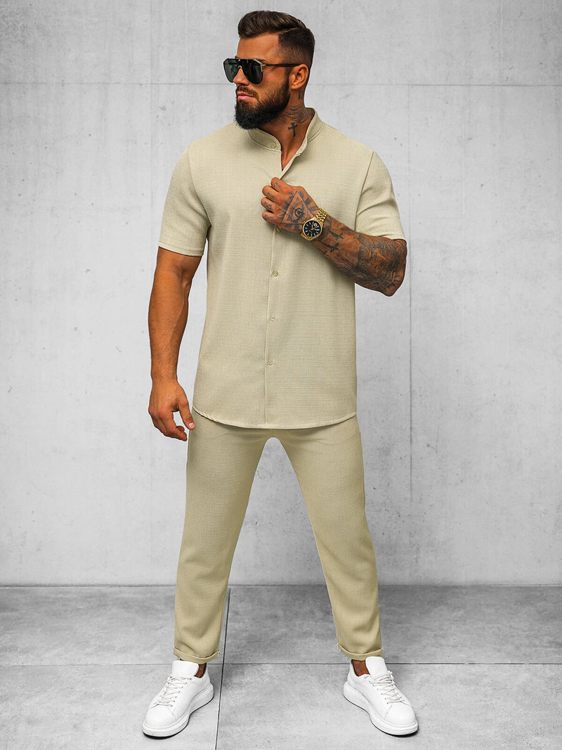 Vīriešu chino bikses smilšu OZONEE O/K971SP