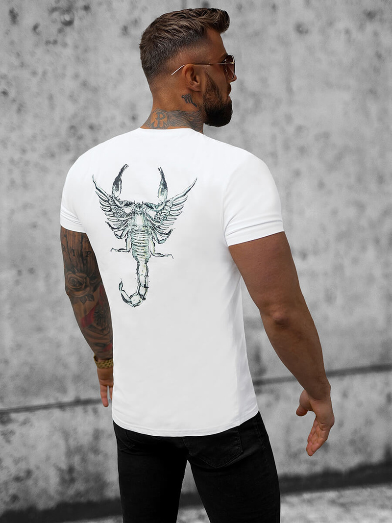 Vīriešu t-krekls balts OZONEE NB/MT3057