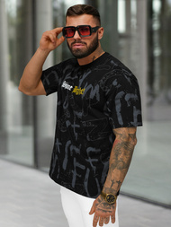 Vīriešu t-krekls melns OZONEE O/YN2/621