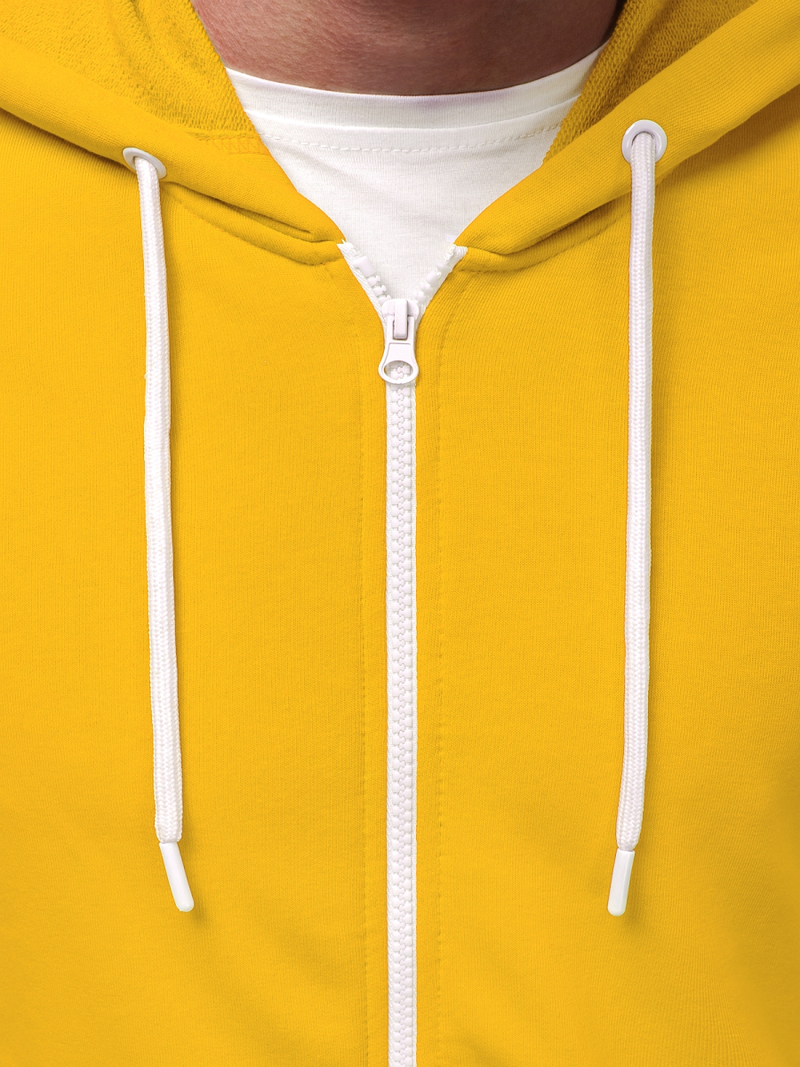 Vīriešu jaka ar kapuci dzeltena OZONEE A/1009Z